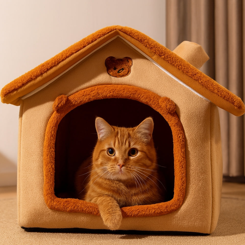 Casetta pelosa™ - Rifugio Morbido per Cani e Gatti di Piccola Taglia