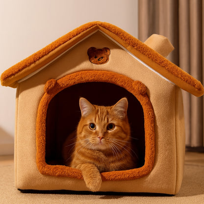 Casetta pelosa™ - Rifugio Morbido per Cani e Gatti di Piccola Taglia