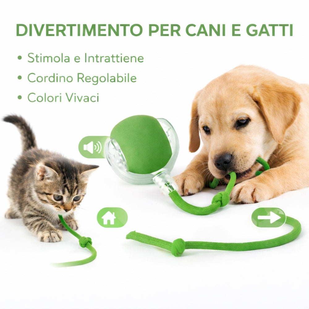 SmartRoll™ – Palla Interattiva Automatica per Cani
